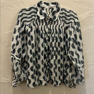 Anthropologie Mirth Long Sleeve Blouse Size M